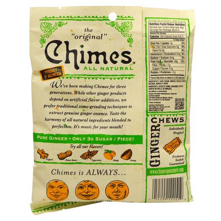 Chimes, Ginger Chews, Mango, 5 oz (141.8 g):حل,ى, ش,ك,لاتة