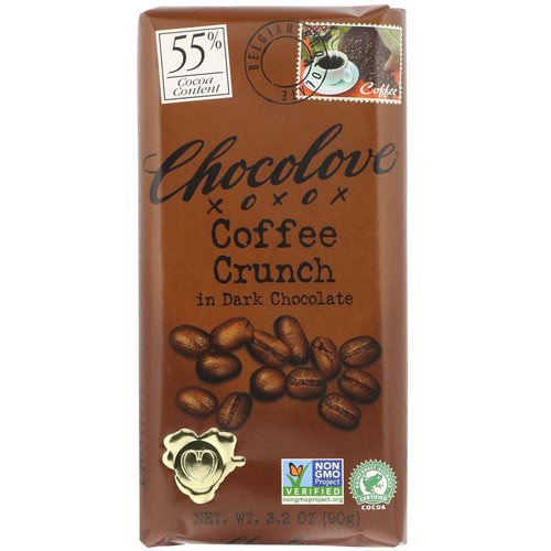 Chocolove, Coffee Crunch in Dark Chocolate, 3.2 oz (90 g) فوائد