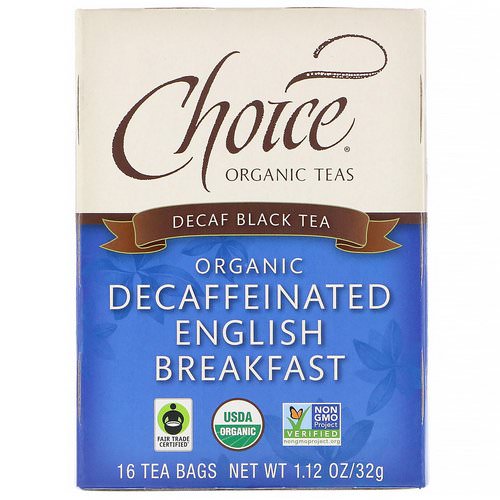 Choice Organic Teas, Organic Decaffeinated English Breakfast, Decaf Black Tea, 16 Tea Bags, 1.12 oz (32 g) فوائد