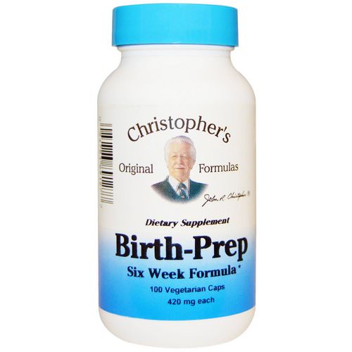Christopher's Original Formulas, Birth-Prep Six Week Formula, 420 mg, 100 Veggie Caps فوائد