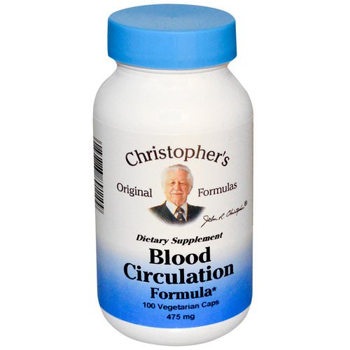 Christopher's Original Formulas, Blood Circulation Formula, 475 mg, 100 Veggie Caps فوائد
