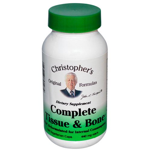 Christopher's Original Formulas, Complete Tissue & Bone, 440 mg Each, 100 Veggie Caps فوائد