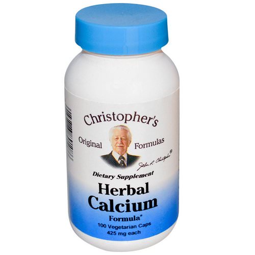 Christopher's Original Formulas, Herbal Calcium Formula, 425 mg, 100 Veggie Caps فوائد