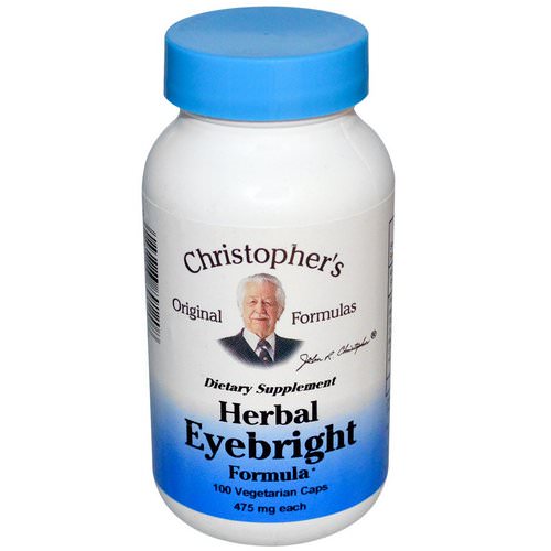 Christopher's Original Formulas, Herbal Eyebright Formula, 475 mg, 100 Veggie Caps فوائد