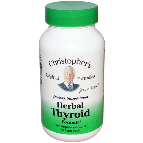 Christopher's Original Formulas, Herbal Thyroid Formula, 475 mg, 100 Veggie Caps فوائد