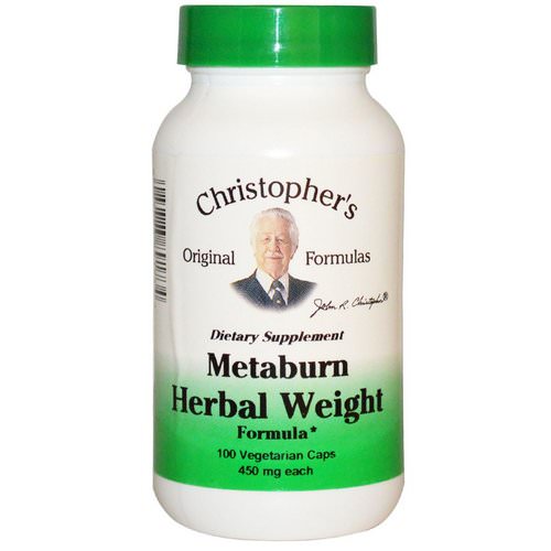 Christopher's Original Formulas, Metaburn Herbal Weight Formula, 450 mg, 100 Veggie Caps فوائد