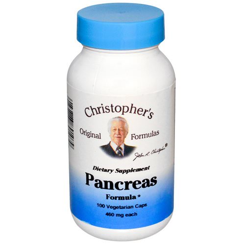Christopher's Original Formulas, Pancreas Formula, 460 mg, 100 Veggie Caps فوائد