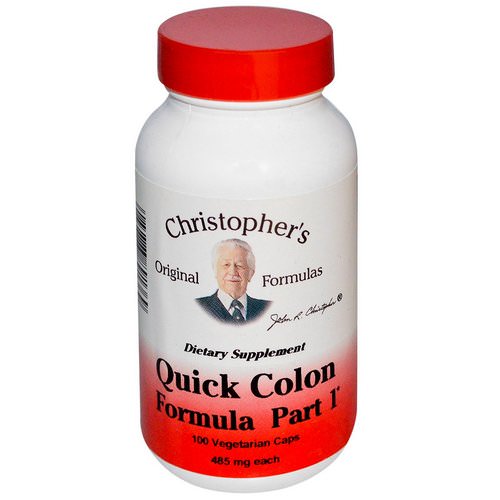 Christopher's Original Formulas, Quick Colon Formula, Part 1, 485 mg, 100 Veggie Caps فوائد