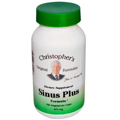 Christopher's Original Formulas, Sinus Plus Formula, 475 mg, 100 Veggie Caps فوائد