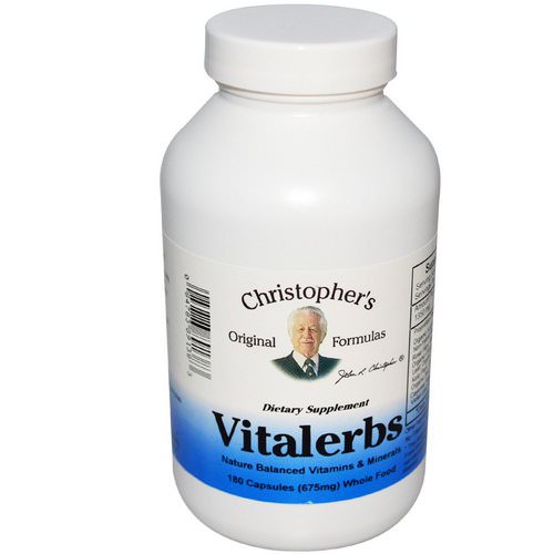 Christopher's Original Formulas, Vitalerbs, 675 mg, 180 Capsules فوائد
