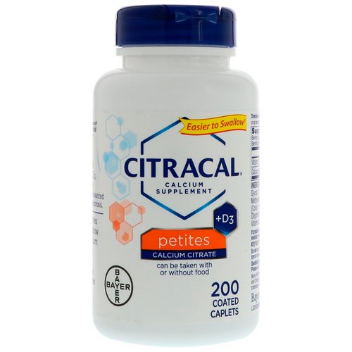 Citracal, Calcium Supplement +D3, Petites, 200 Coated Caplets فوائد