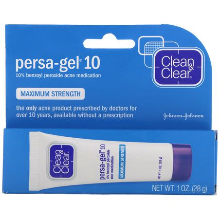Clean & Clear, Persa-Gel 10, Maximum Strength, 1 oz (28 g):عيب, حب الشباب