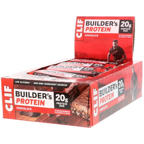 Clif Bar, Builder's Protein Bar, Chocolate, 12 Bars, 2.40 oz (68 g) Each فوائد