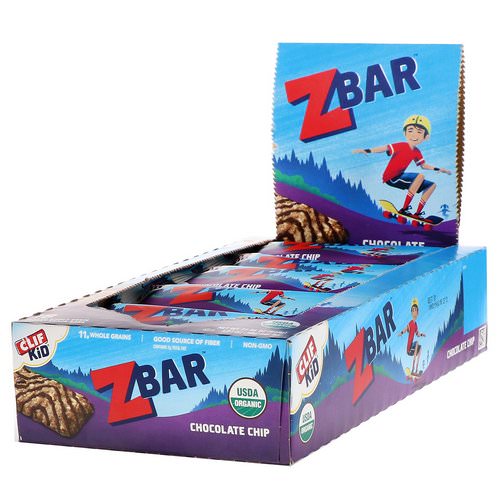 Clif Bar, Clif Kid, Organic Z Bar, Chocolate Chip, 18 Bars, 1.27 oz (36 g) Each فوائد