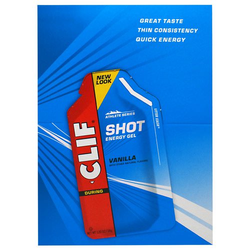 Clif Bar, Clif Shot Energy Gel, Vanilla, 24 Packets, 1.20 oz (34 g) Each فوائد
