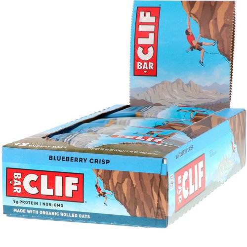 Clif Bar, Energy Bar, Blueberry Crisp, 12 Bars, 2.40 oz (68 g) Each فوائد