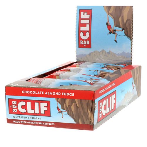 Clif Bar, Energy Bar, Chocolate Almond Fudge, 12 Bars, 2.40 oz (68 g) Each فوائد