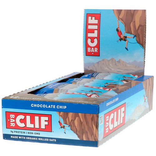 Clif Bar, Energy Bar, Chocolate Chip, 12 Bars, 2.40 oz (68 g) Each فوائد