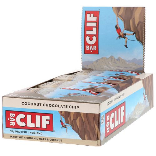 Clif Bar, Energy Bar, Coconut Chocolate Chip, 12 Bars, 2.40 oz (68 g) Each فوائد