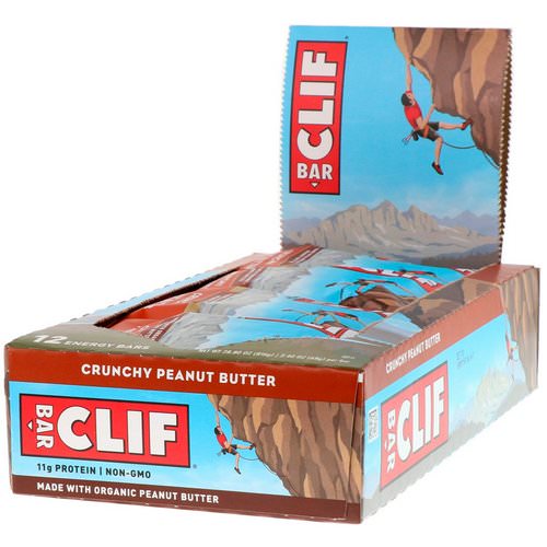 Clif Bar, Energy Bar, Crunchy Peanut Butter, 12 Bars, 2.40 oz (68 g) Each فوائد