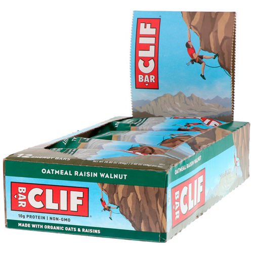 Clif Bar, Energy Bar, Oatmeal Raisin Walnut, 12 Bars, 2.40 oz (68 g) Each فوائد