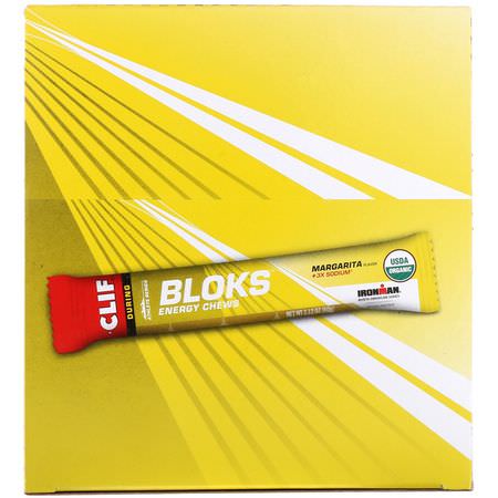 Clif Bar, Shot Bloks Energy Chews, Margarita Flavor + 3X Sodium, 18 Packets, 2.1 oz (60 g) Each:مكملات ما قبل التمرين
