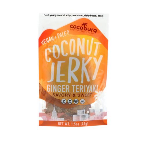Cocoburg, Coconut Jerky, Ginger Teriyaki, 1.5 oz (43 g) فوائد