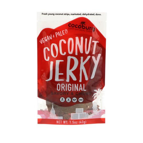 Cocoburg, Coconut Jerky, Original, 1.5 oz (43 g) فوائد