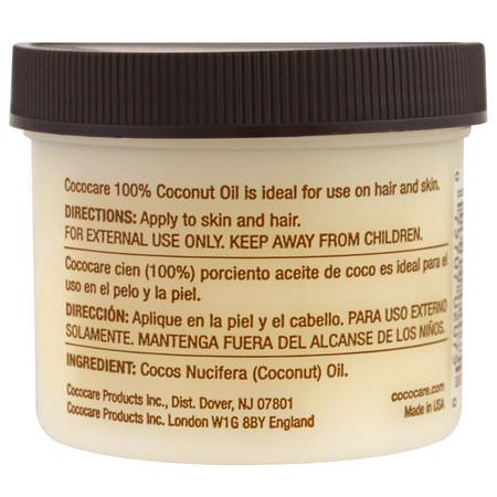 Cococare, 100% Coconut Oil, 4 oz (110 g):العناية بفر,ة الرأس, العناية بالشعر