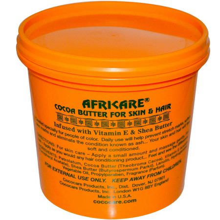 Cococare, Africare, Cocoa Butter For Skin & Hair, 10.5 oz (297 g):بلسم, العناية بالشعر