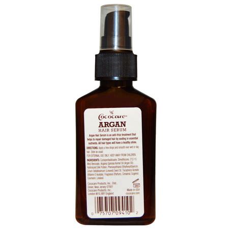Cococare, Argan Hair Serum, 4 fl oz (118 ml):المصل, زيت الشعر