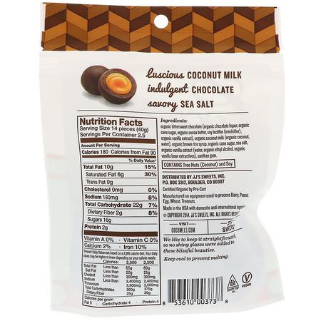 Cocomels, Organic, Coconut Milk Caramels, Bites, Sea Salt, 3. 5 oz (100 g):حل,ى, ش,ك,لاتة