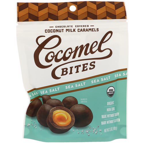 Cocomels, Organic, Coconut Milk Caramels, Bites, Sea Salt, 3. 5 oz (100 g) فوائد