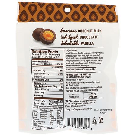 Cocomels, Organic, Coconut Milk Caramels, Bites, Vanilla, 3.5 oz (100 g):حل,ى, ش,ك,لاتة