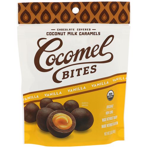 Cocomels, Organic, Coconut Milk Caramels, Bites, Vanilla, 3.5 oz (100 g) فوائد