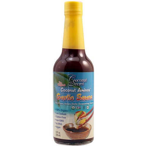 Coconut Secret, Coconut Aminos, Garlic Sauce, 10 fl oz (296 ml) فوائد