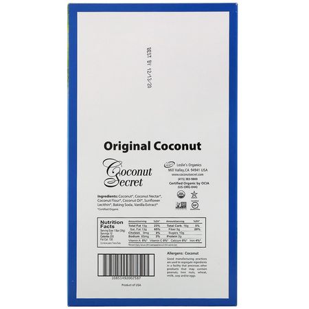 Coconut Secret Snack Bars - أشرطة ال,جبات الخفيفة