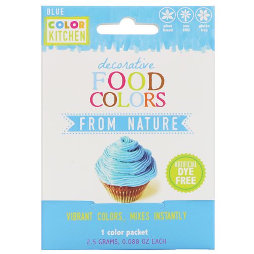 ColorKitchen, Decorative, Food Colors From Nature, Blue, 1 Color Packet, 0.088 oz (2.5 g) فوائد