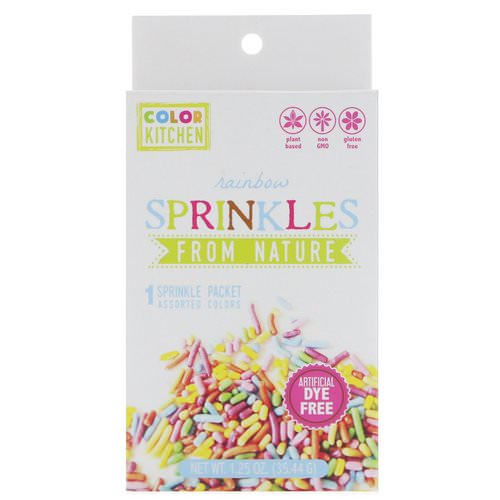 ColorKitchen, Rainbow, Sprinkles From Nature, Rainbow Sprinkles, 1.25 oz (35.44 g) فوائد