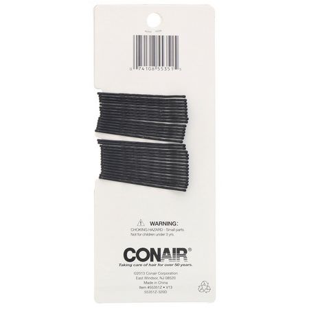 Conair, Color Match, Bobby Pins, Black, 90 Pieces:الشعر
