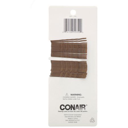 Conair, Color Match, Bobby Pins, Brunette, 90 Pieces:الشعر