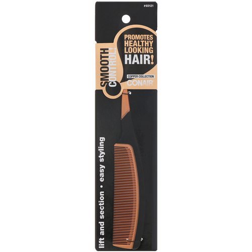 Conair, Copper Collection, Lift and Section, Tail Comb, 1 Comb فوائد