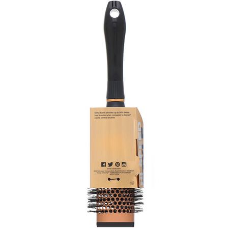 Conair, Copper Collection, Quick Blow-Dry Small Round Hair Brush, 1 Brush:أمشاط, فراشي شعر