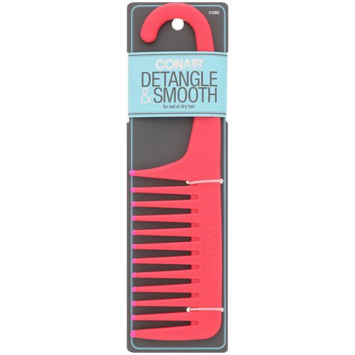 Conair, Detangle & Smooth Shower Comb, For Wet or Dry Hair, 1 Comb فوائد
