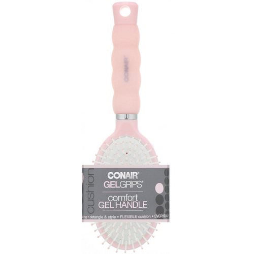 Conair, Gel Grips, Comfort Gel Handle, Detangle & Style Cushion Hair Brush, 1 Brush فوائد