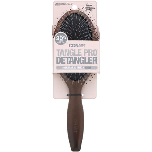 Conair, Tangle Pro Detangler, Normal & Thick Hair, Wood Cushion Hair Brush, 1 Brush فوائد