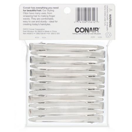 Conair, Versatile Clips Stay in Place, 12 Styling Clips:الشعر