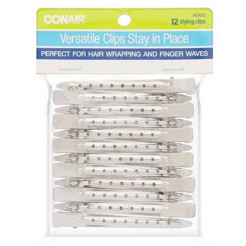 Conair, Versatile Clips Stay in Place, 12 Styling Clips فوائد