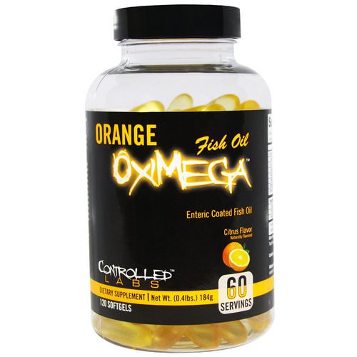Controlled Labs, Orange OxiMega Fish Oil, Citrus Flavor, 120 Softgels فوائد
