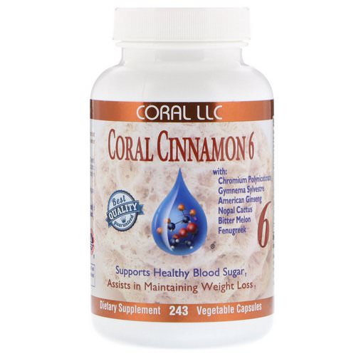 CORAL LLC, Coral Cinnamon 6, 243 Vegetable Capsules فوائد
